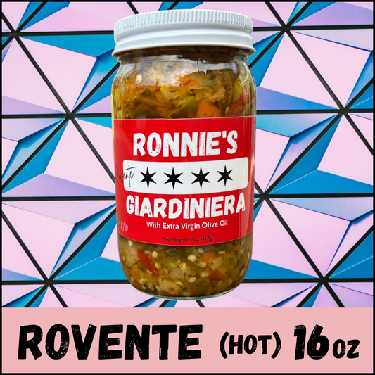 Large Rovente (Hot) Giardiniera, 16oz